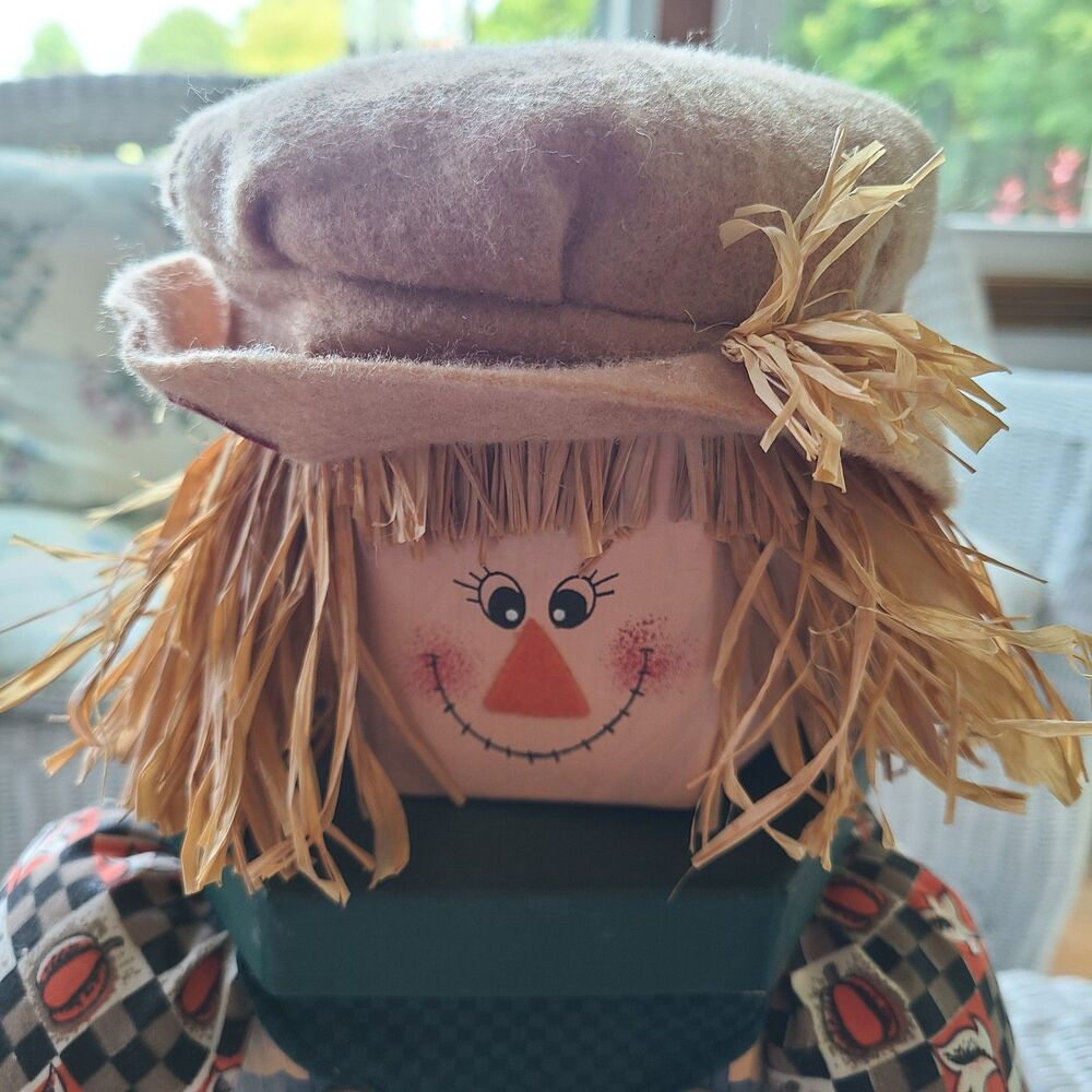 Scarecrow Harvest Tower Stacking Boxes Fall Autumn Decoration Gift Box Tower - Picture 3 of 9